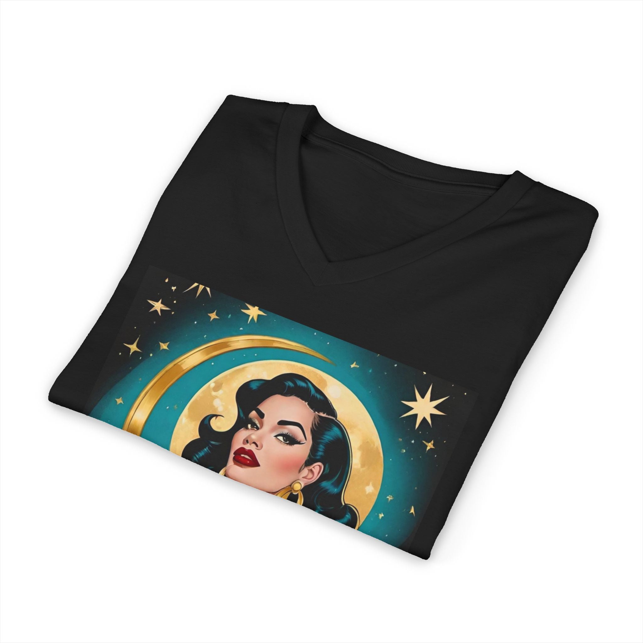 Tied and Untouchable Vintage Glam V-Neck Tee