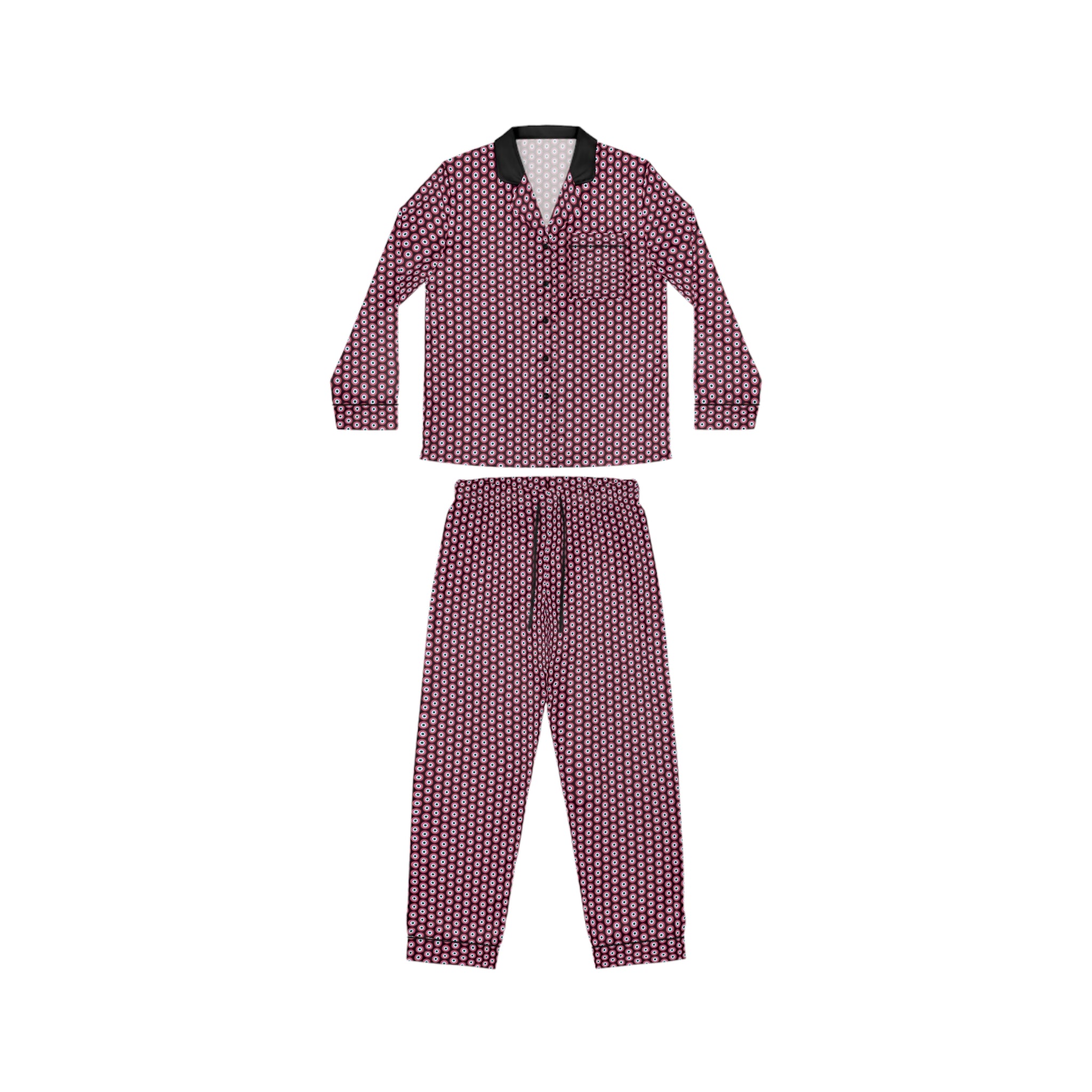 Mal De Ojo Luxurious Women's Satin Pajamas, Cozy Sleepwear, Perfect for Relaxing, Gift for Her, Valentine's Day, Pajama Set