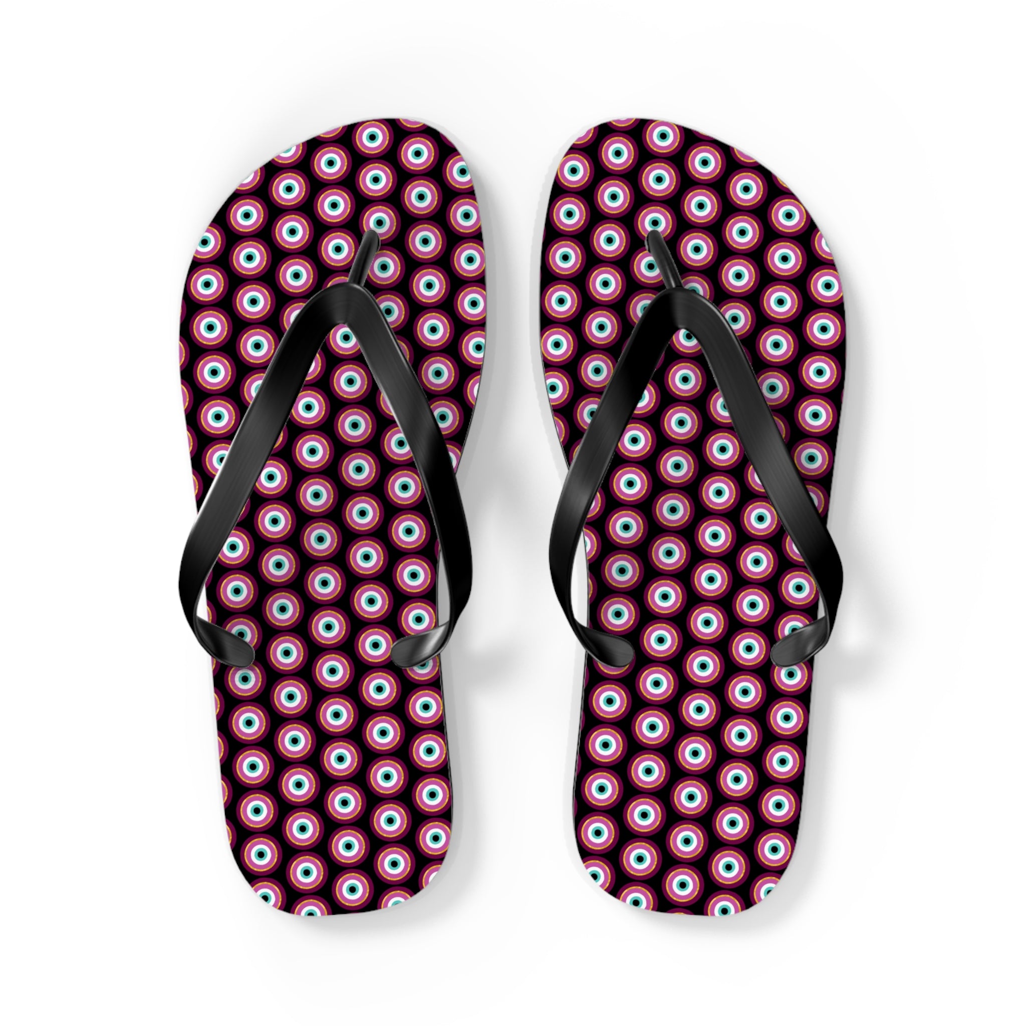 Mal de Ojo Chancleta Trendy Patterned Flip Flops - Summer Beach Footwear, Poolside Relaxation, Vacation Essential, Gift for Her