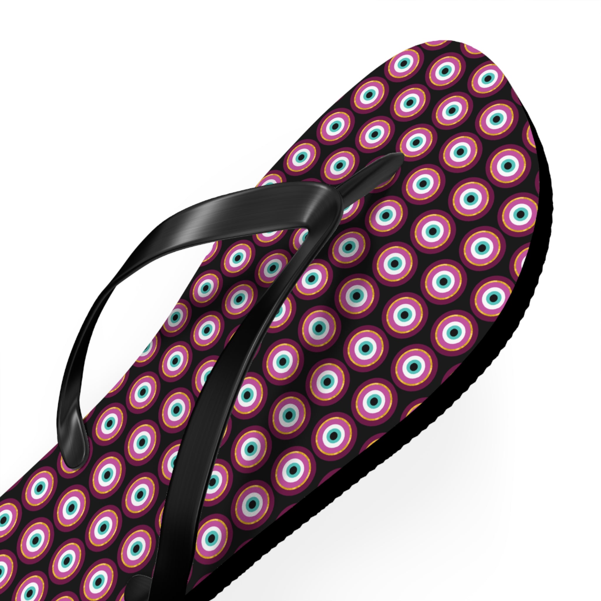 Mal de Ojo Chancleta Trendy Patterned Flip Flops - Summer Beach Footwear, Poolside Relaxation, Vacation Essential, Gift for Her