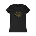Bougie Blessed & Loved Women's Tee — Inspirational Gold Script Graphic Shirt