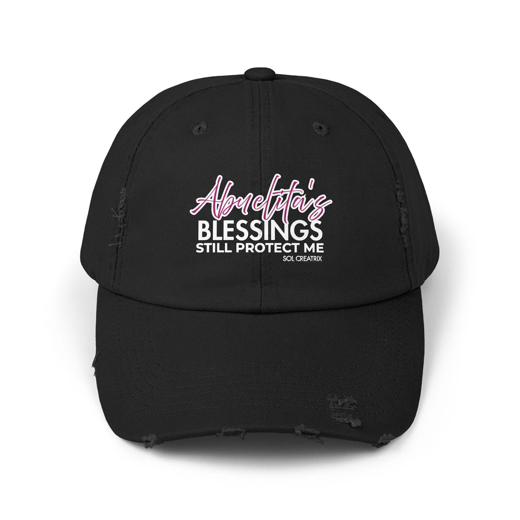 Abuelita's Blessings Protect Me Unisex Distressed Cap