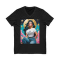 Abuelita said: Evil eye que? Not today Mija Vintage Retro Glam Pinup V-Neck Tee Graphic