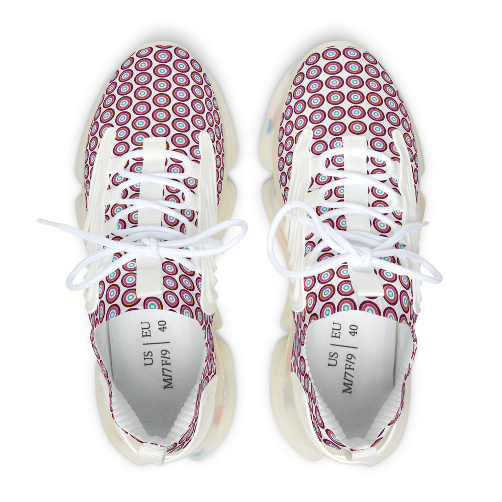 Mal de Ojo Trendy Women's Mesh Sneakers with Unique Dot Pattern, Athletic Shoes, Casual Footwear, Fashion Sneakers, Gift for Her