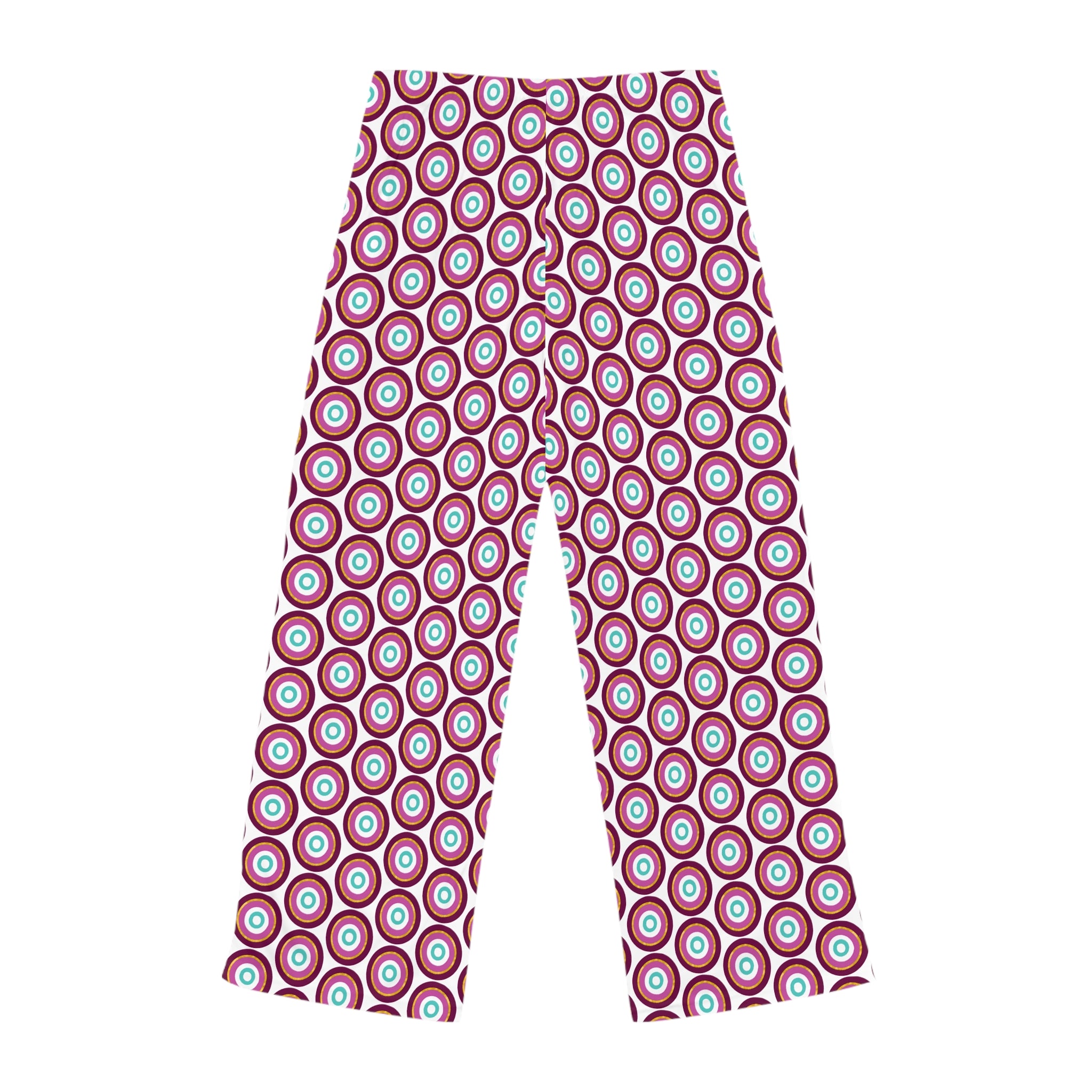 Mal De Ojo White Stylish Women's Pajama Pants, Cozy Lounge Pants, Gift for Her, Sleepwear, Relaxation Attire, Party Trousers, Unique Fashion