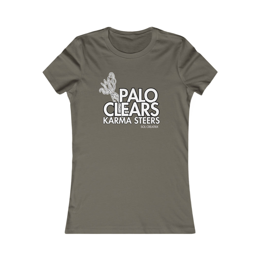 Palo Clears Karma Steers Women’s Tee — Floral Graphic Feminine T-Shirt