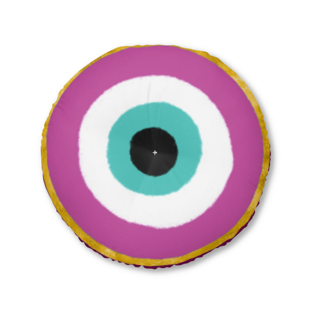 Mal De Ojo Tufted Floor Pillow, Round