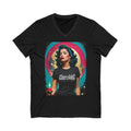 Mama Didn't Raise a Punk Vintage Retro Glam V-Neck Tee — Retro Pinup Graphic Shirt
