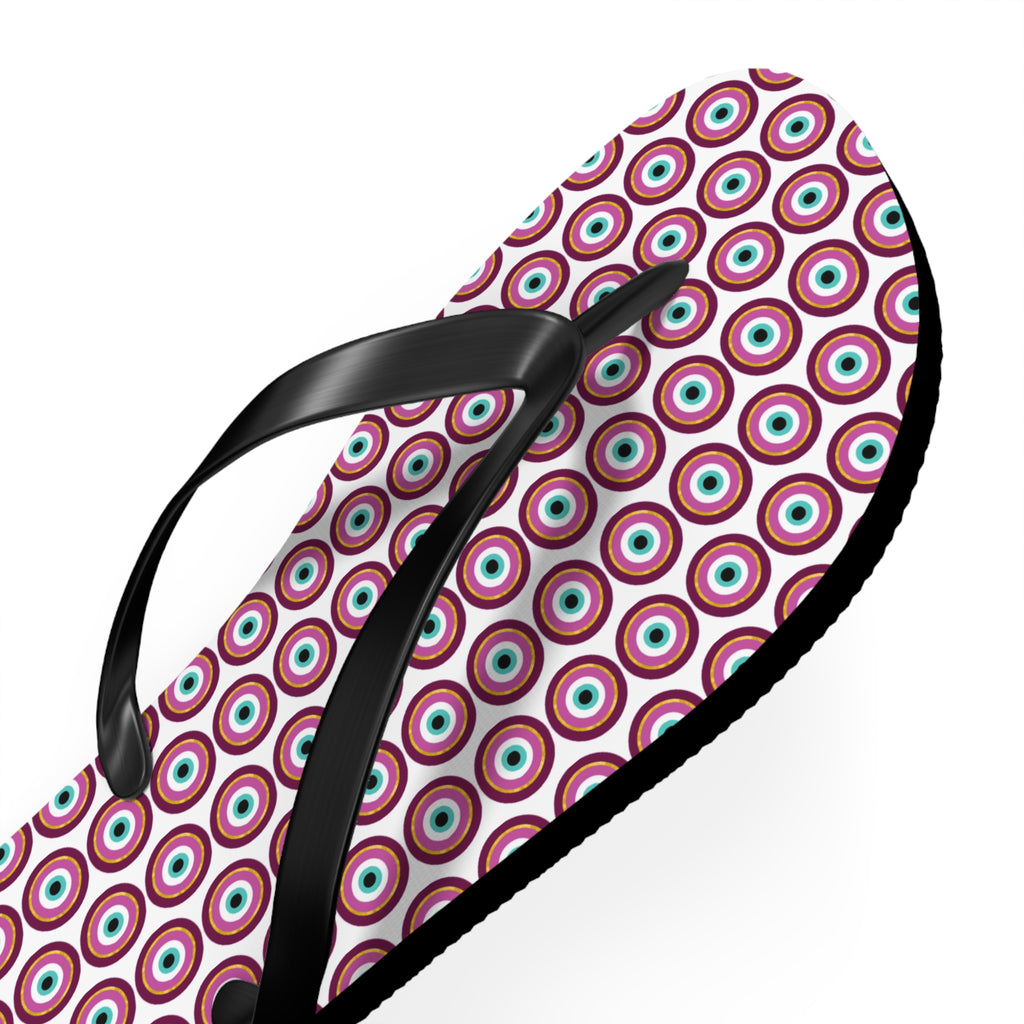 Boho Patterned Flip Flops | Summer Footwear, Beach Shoes, Vacation Sandals, Poolside Accessories, Gift for Her