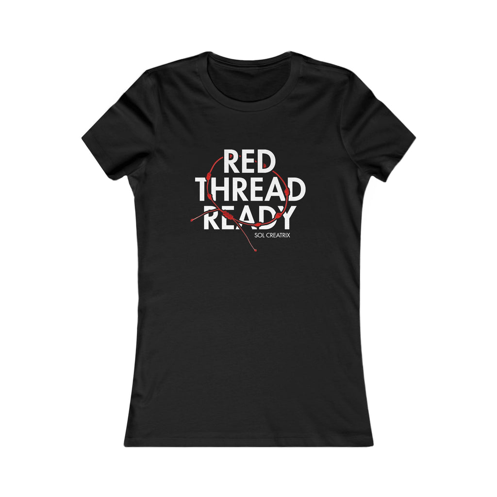 Red Thread Ready Women's Tee — Feminine Knit & Crochet Craft Shirt